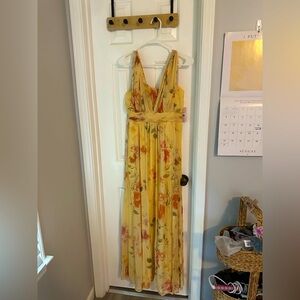 Birdy Grey Grace Convertible Dress in Pale Yellow Rococo Floral NWT